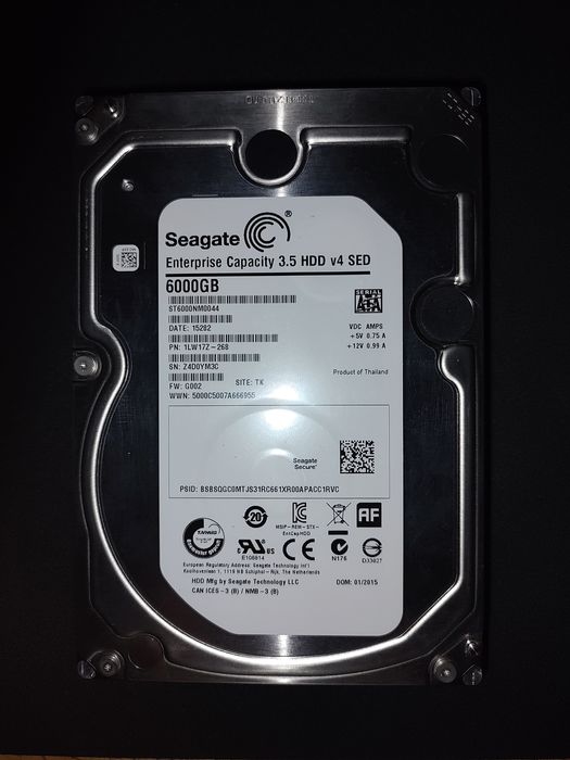 Dysk HDD SEAGATE enterprise 6TB 7.2K 128MB CACHE SATA III 6TB