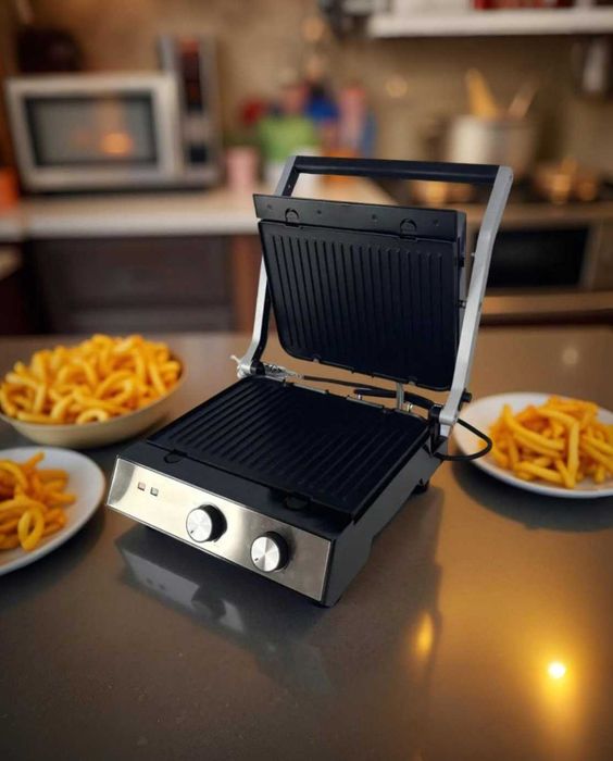 Електрогриль притискач шашлик без вогнища і чаду прямо на кухні