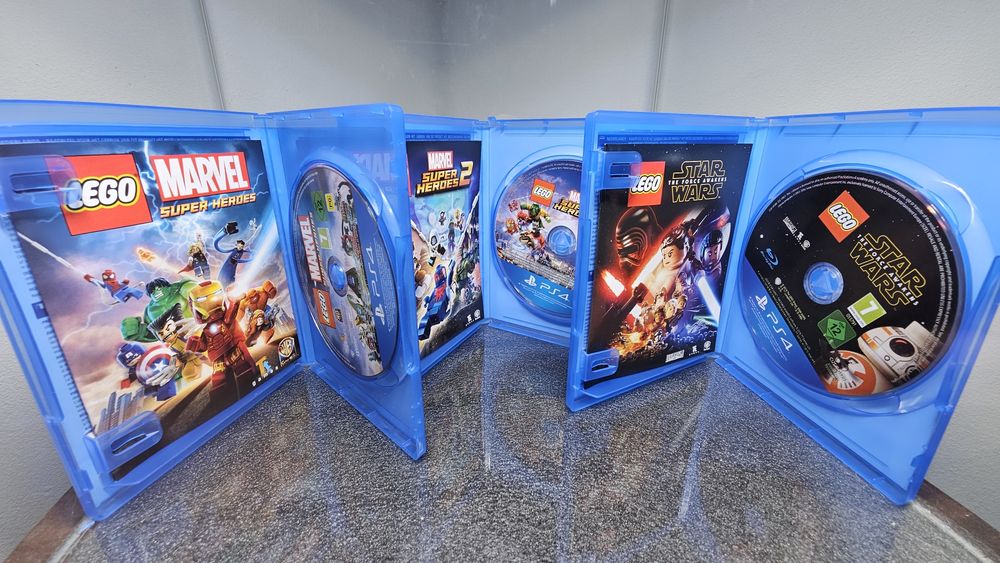 Pack 3X Lego Marvel Super Heroes 1 Lego Marvel Super Heroes 2 Lego Starwars The Force Awakens PS4 PlayStation 4