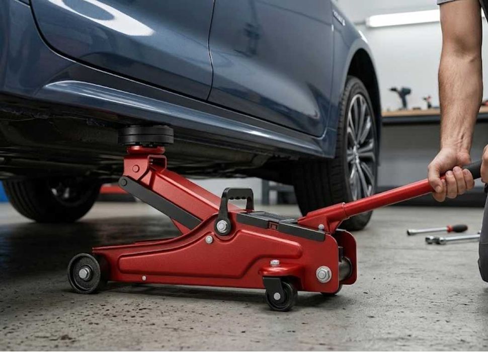 Podnośnik Samochodowy Hydrauliczny Żaba 2.5T Niskoprofilowy + Guma