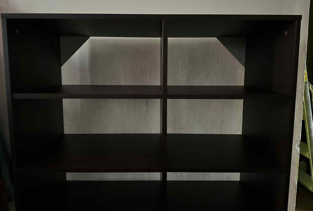 Regał 8-komorowy – kolor wenge / ciemny brąz