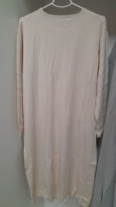 Платье теплое ОВЕРСАЙЗ,  Европу, Слоновая кость