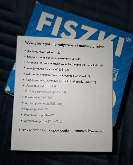 zestaw - Fiszki język hiszpański