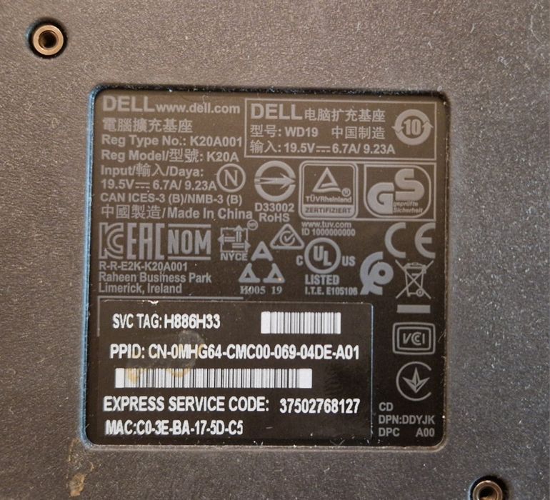 stacja dokująca Dell WD19