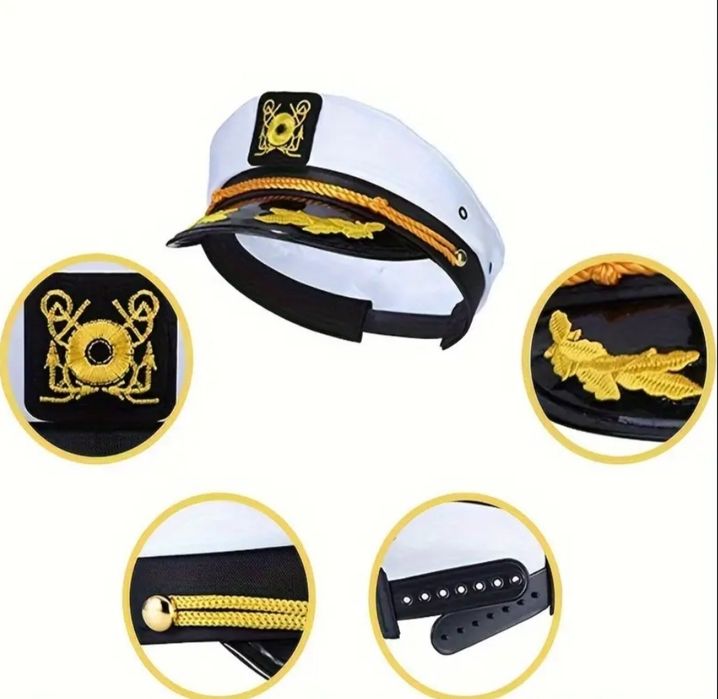 Chapéus de capitão marinheiro