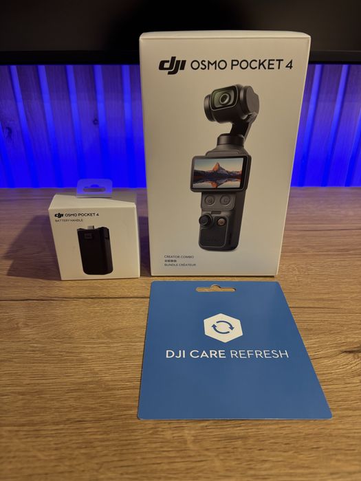 DJI Osmo Pocket 4 Creator Combo + Battery Handle + Care Refresh 2 lata + karta pamięci 128gb