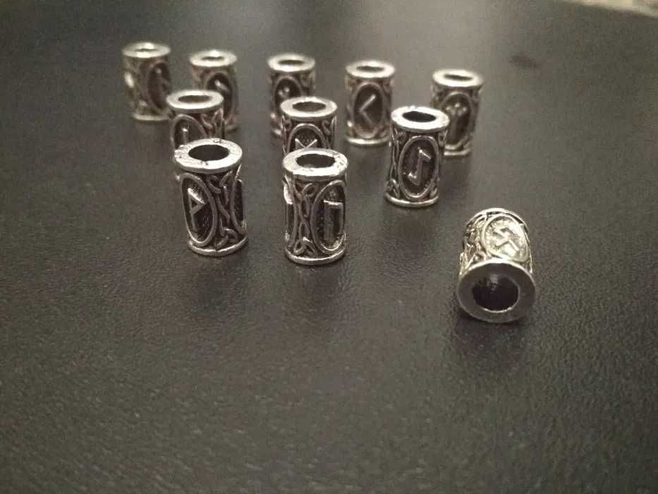 Runy 3szt koraliki runiczne do brody włosów runami wikingów wikingowie