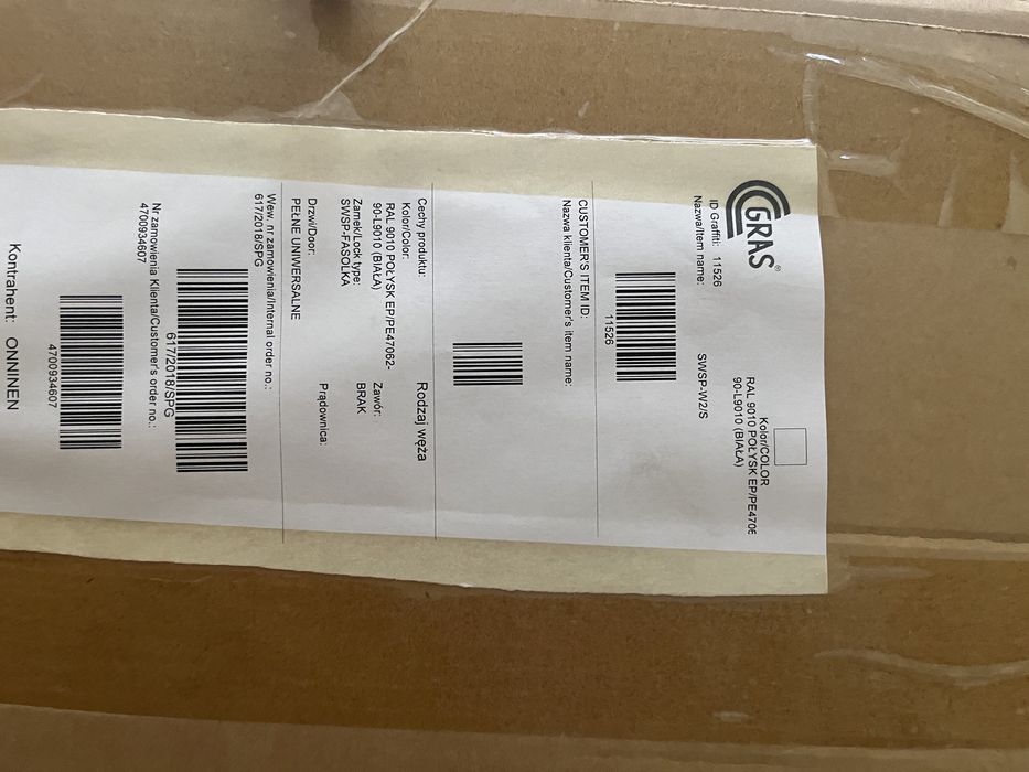 Skrzynka biała 71x39x21,5cm Szafa na zawór
SWSP-W2/S