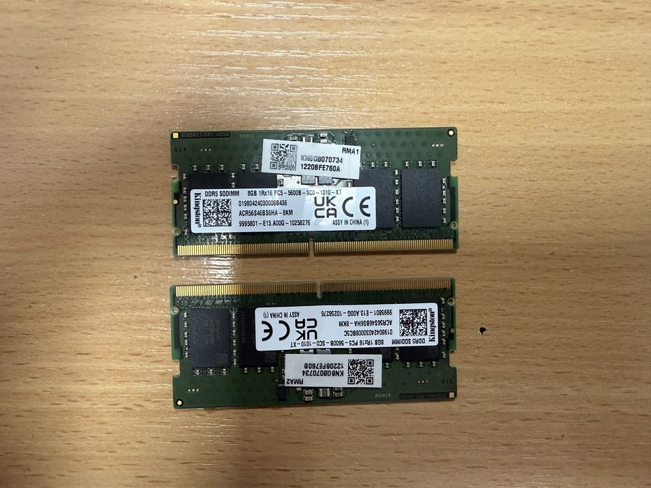 Оперативна памʼять Kingston DDR5 SO-DIMM 8gb 5600
