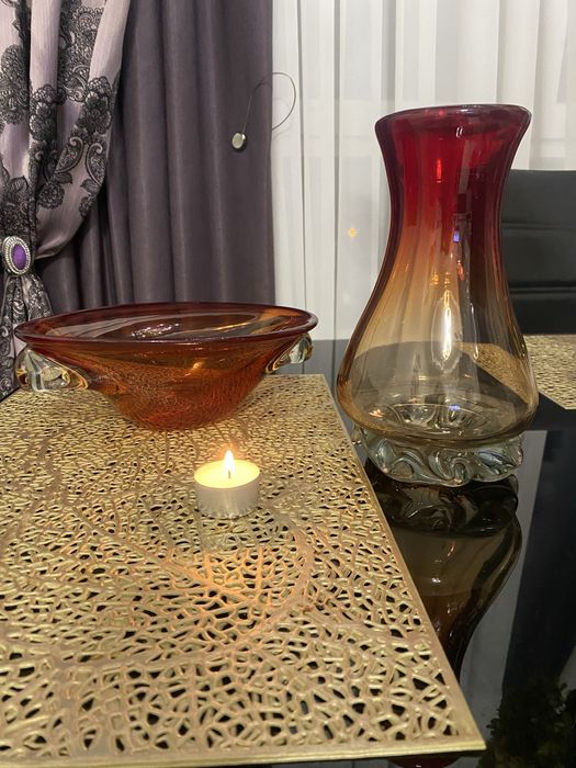 Гутное стекло. Изделия из цветного стекла