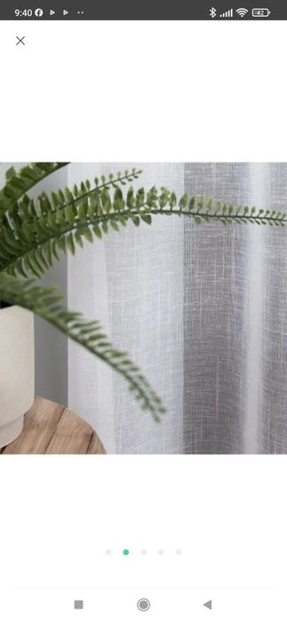 Льон білий комплект тюлі