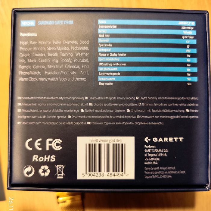 Zegarek damski Garett Verona