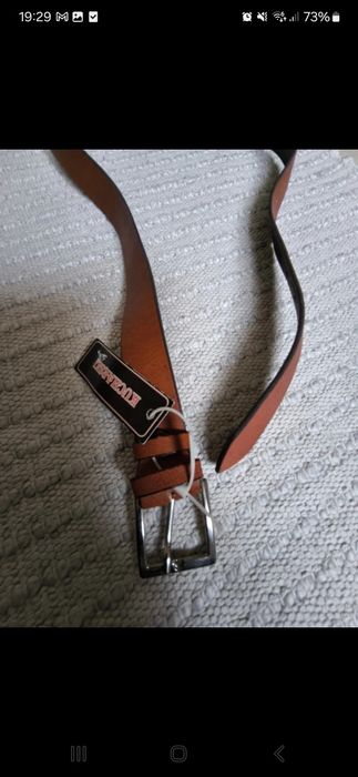 Pasek męski skórzany skóra Janusz Kucharski 112 cm