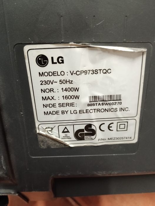 Aspirador LG modelo V-CP973STQC