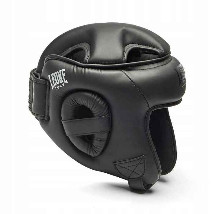 Kask bokserski Leone 1947 CS431 S black edition, przeciwwstrząsowy