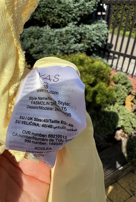 Y.a.s. studio 75 шикарное коктельное  платье лимонное 12/40