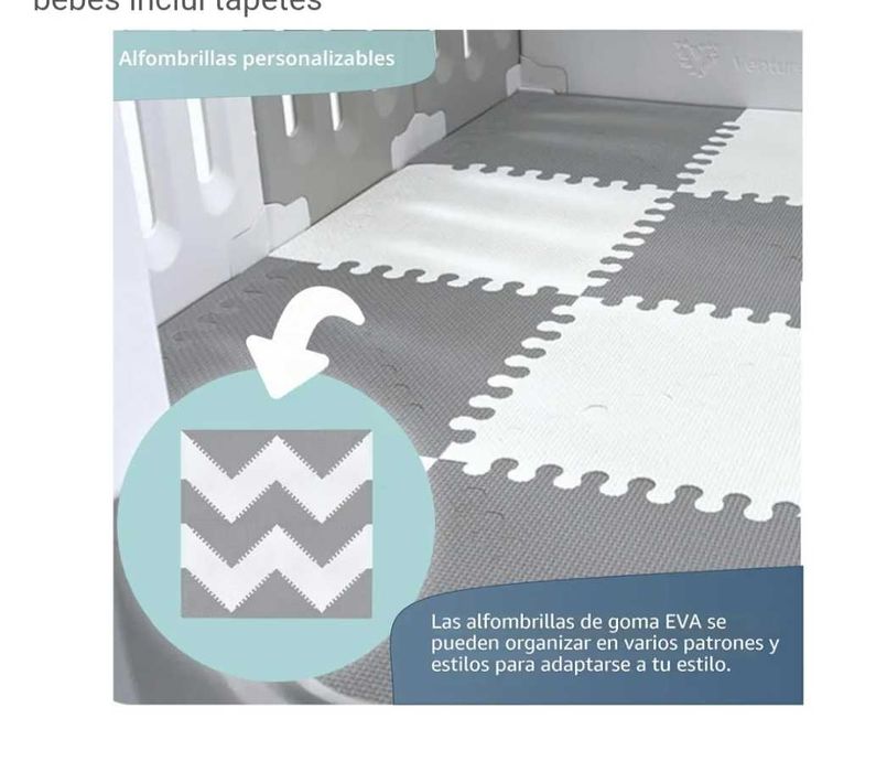 Parque para bebé com tapetes