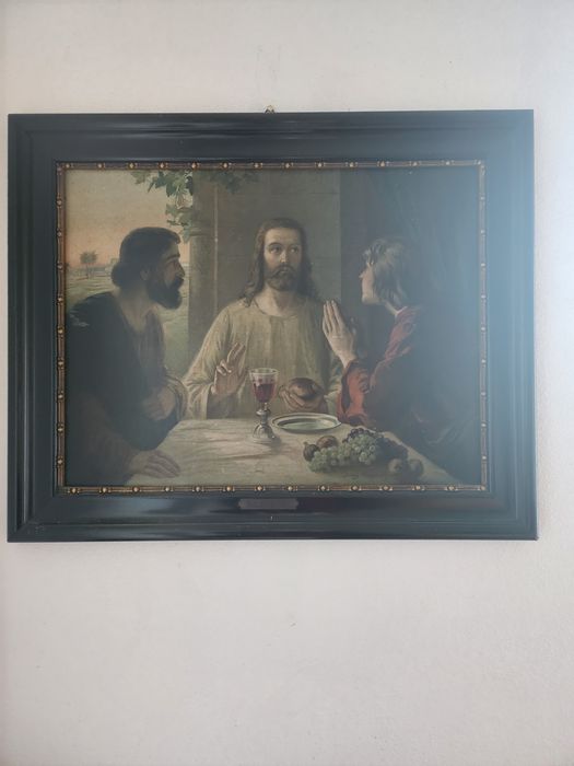 Obra de Moldura Preta com Rebordo Interior de G. Muhlberg