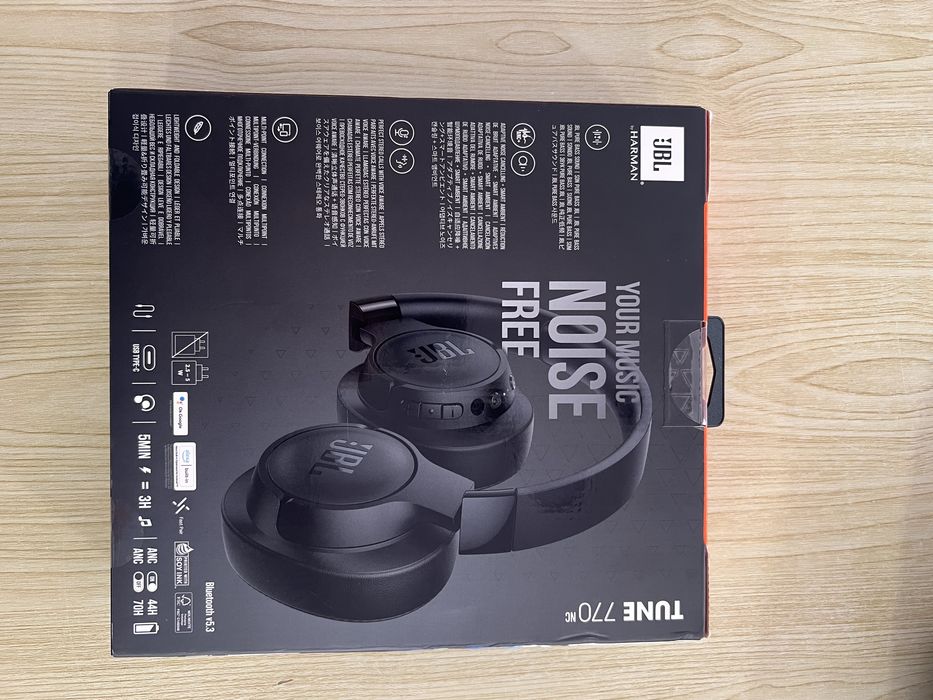 Auscultadores Bluetooth JBL T 770NC (Over Ear - Microfone - Noise Cancelling - Preto)