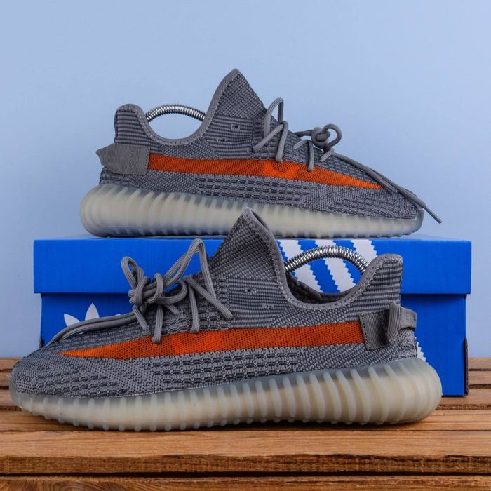 (1880) Кросівки Adidas Yeezy boost 350 сірий колір (41-46) адідас