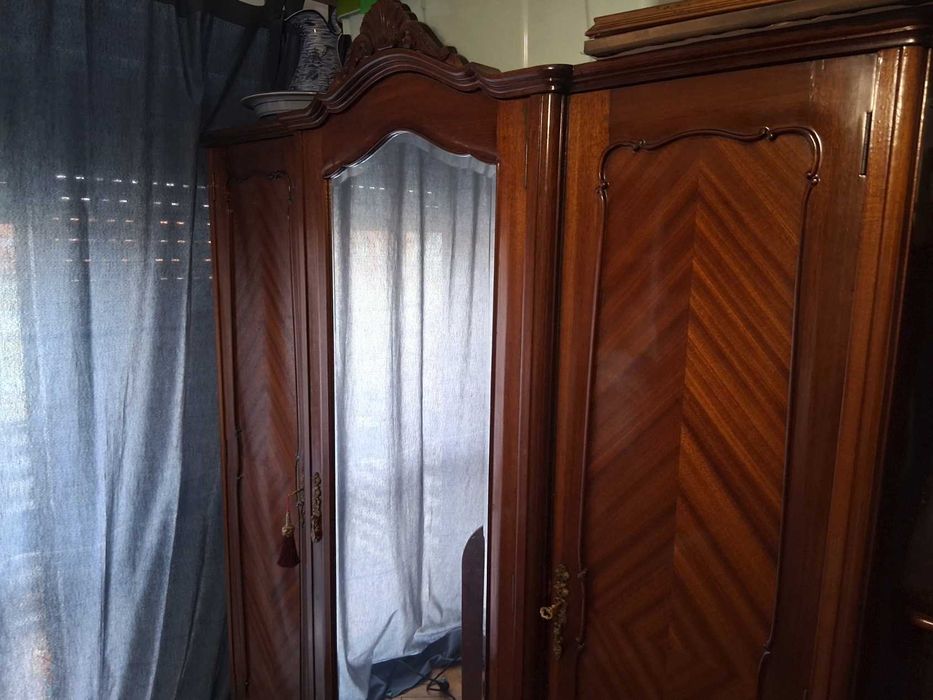 Mobília Quarto Completa Mogno Lacada