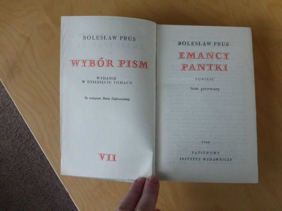 Emancypantki tom 1. Bolesław Prus. 1966