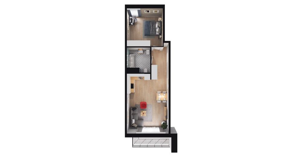 2-pokojowe mieszkanie 49m2 + balkon Bezpośrednio