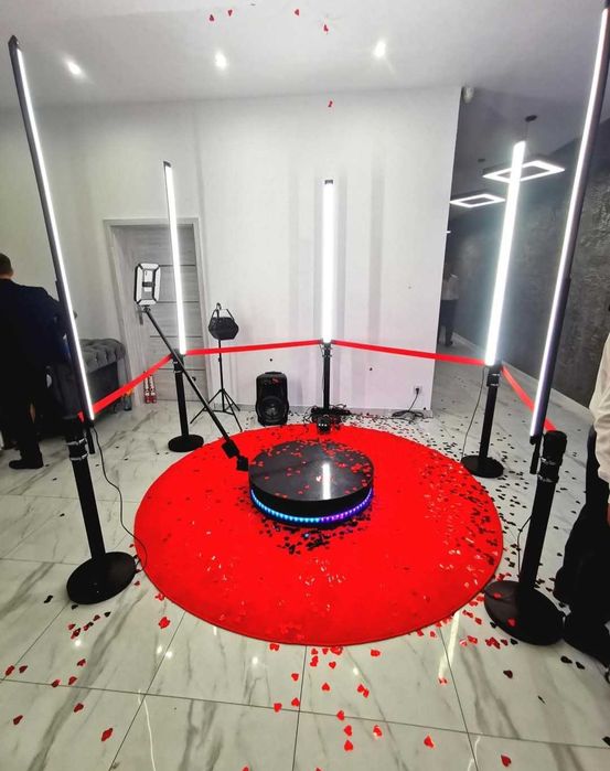 Fotobudka 360° NOWA, pełen zestaw + akcesoria