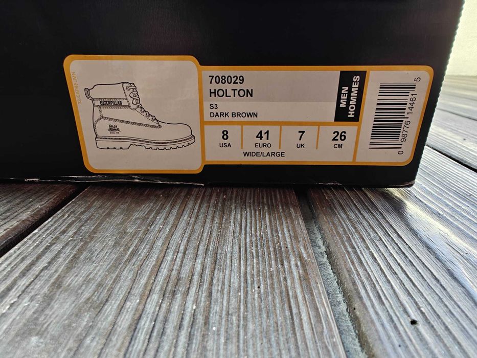 Botas Cat Holton S3 Segurança Biqueira Aço