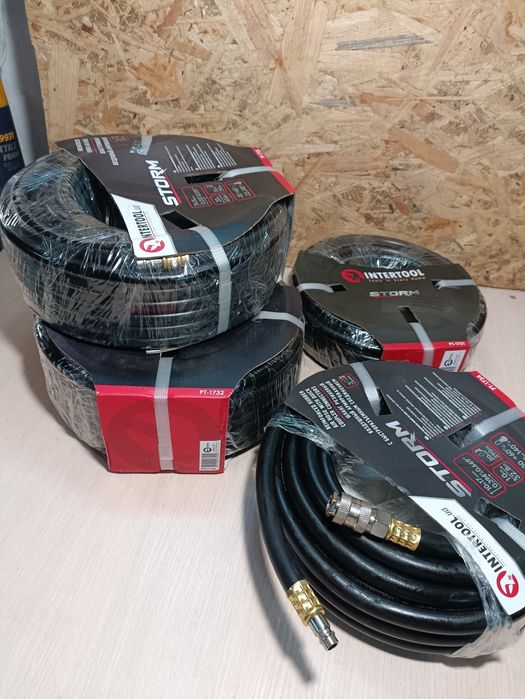 Шланг гумовий повітряний, підкачка, INTERTOOL  20атм, 8x15мм, 10х17мм
