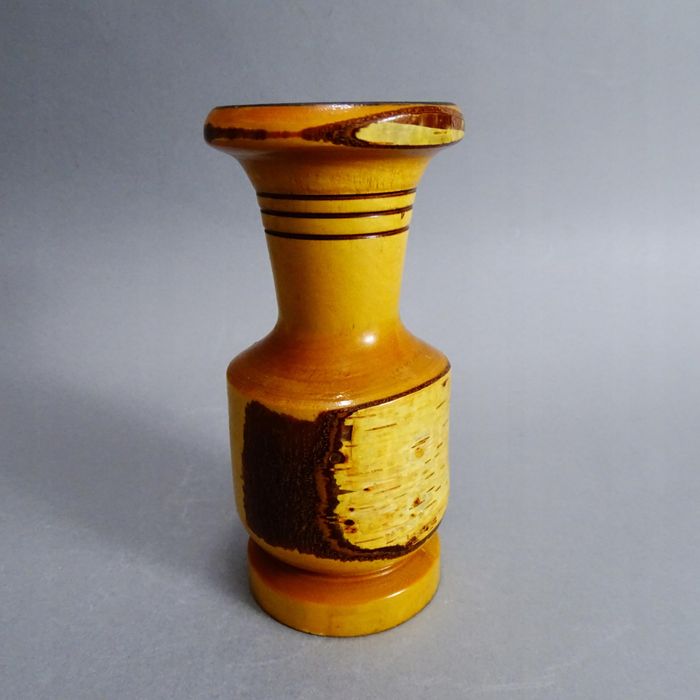 lata 60/70 drewniany brzozowy wazon