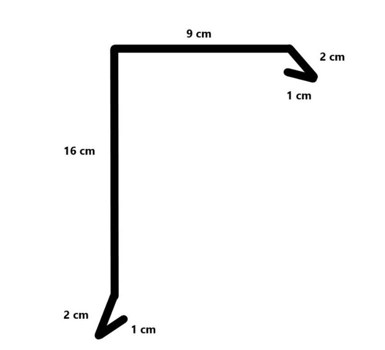 Obróbka wiatrownicy górna 7016 MAT 125cm