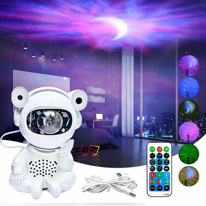 Projektor Gwiazd Lampka Nocna Rzutnik dla Dzieci Kosmos Pilot USB