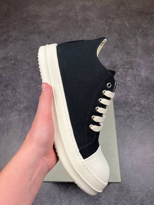 ТОПОВА ЯКІСТЬ‼️Кросівки Rick Owens Ramones Jambo Lace Black White,рік