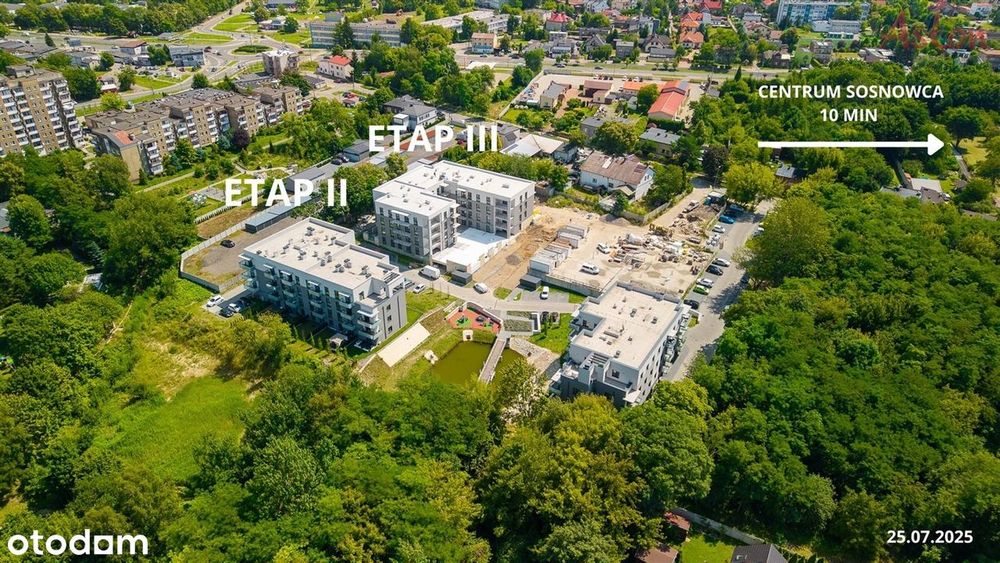 Sosnowiec mieszkanie 3 pokoje - duży taras, staw