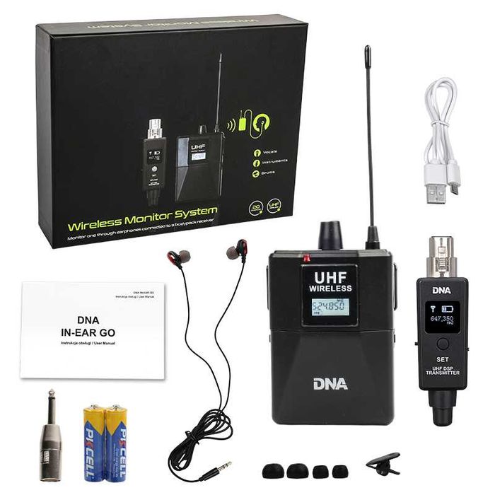 DNA IN-EAR GO system bezprzewodowy nagłośnienia odsłuch douszny