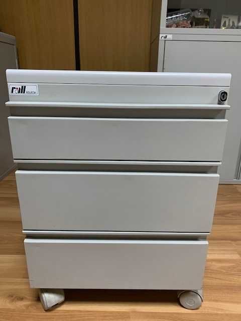 Armário escritório 3 gavetas com rodas 41x52x58