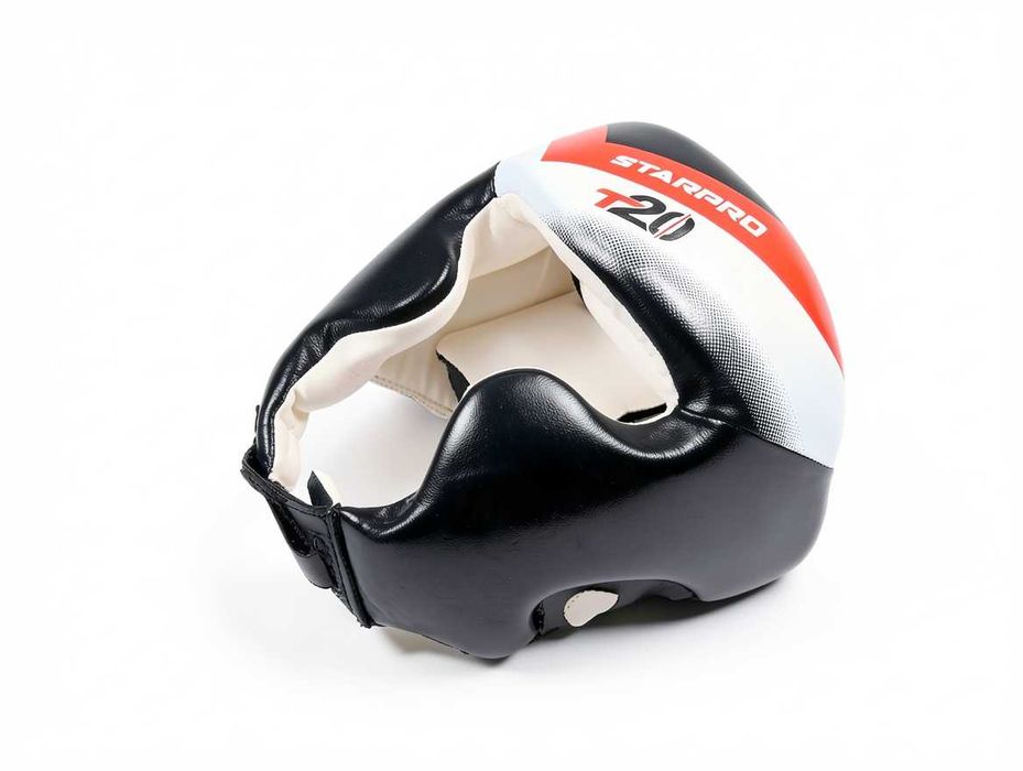 Y165 Starpro Junior T20 Osłona Głowy Policzków Kask Bokserski Sparingowy Dla Dzieci Skóra PU Boks Muay Thai Kickboxing MMA Treningowy Rozmiar XXS