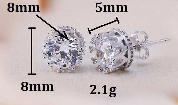 Серьги гвоздики корона