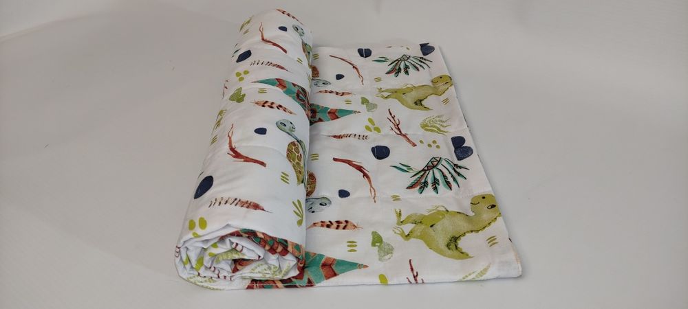 Kołderka obciążeniowa - sensoryczna DINOZAURY, TIPI 2100 g. 125x80 cm