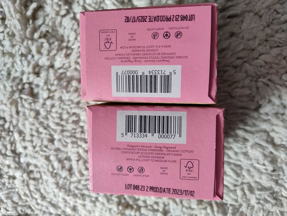 Zestaw tamponów 2 paczki Ginger Organic Mini