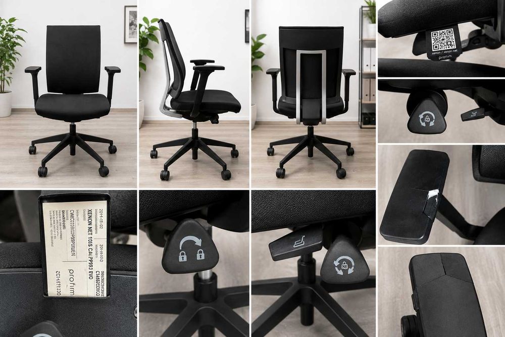 Krzesło biurowe PROFIM Xenon Net 101S – ergonomiczne, regulowane