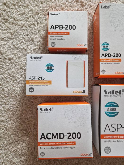 Satel czujki abax nowe bezprzewodowe ASP AGD ACMD ACD APB