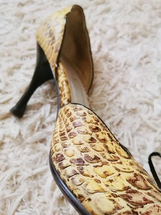 Босоніжки туфлі Босоножки туфли под змеиную кожу рептилия