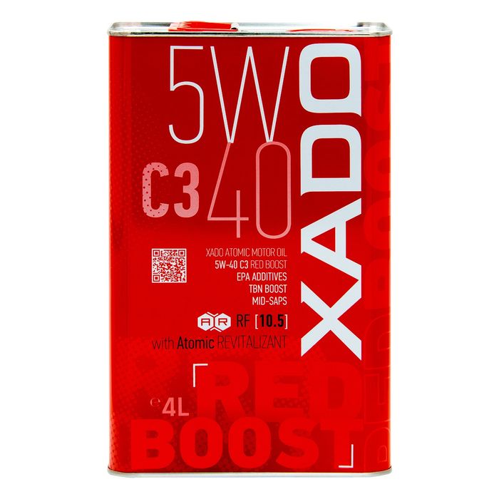 XADO Atomic Oil 5W-40 C3 RED BOOST синтетична, Моторное масло