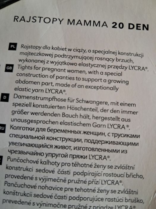 Nowe rajstopy ciążowe -   S