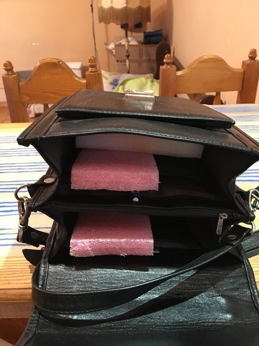 Кожаная мужская сумка- портфель