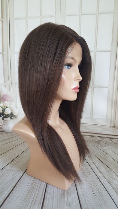 Peruka z włosów naturalnych Agnieszka brąz lace front