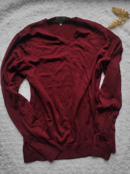 Sweter męski wełniany M 100% wełna merino