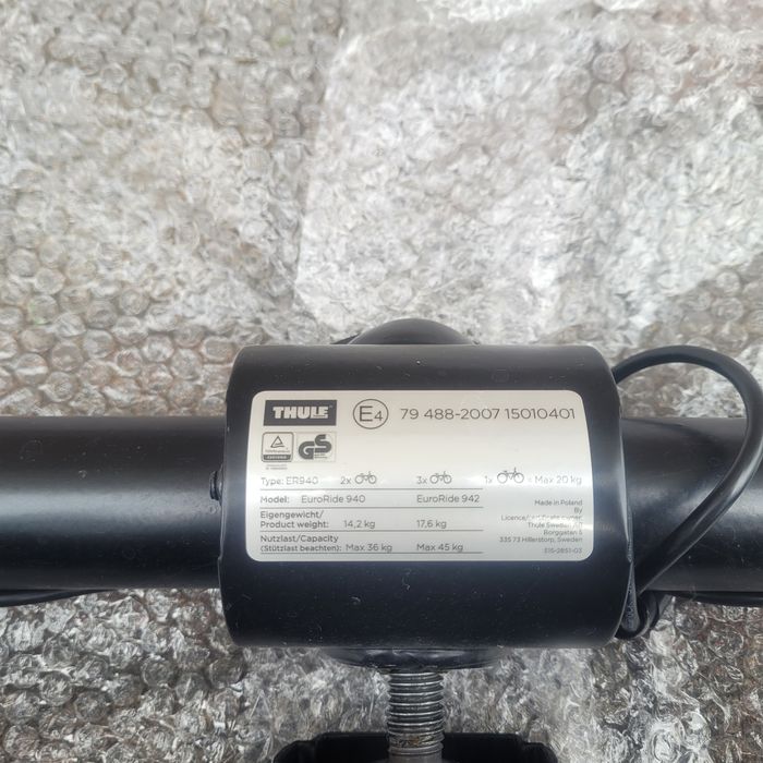 Bagażnik rowerowy na hak Thule EuroRide 940 na 2 rowery stan bardzo dobry